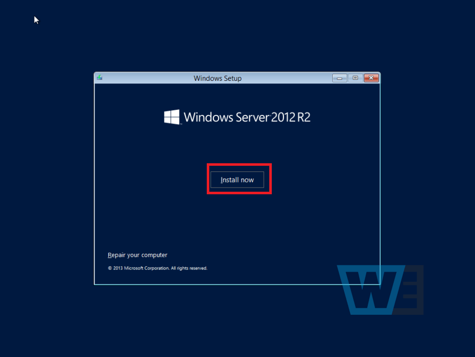 proses Install windows server 2012 r2